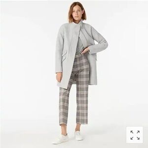 NWOT- j crew cocoon coat in stadium-cloth wool 0 Petite light grey